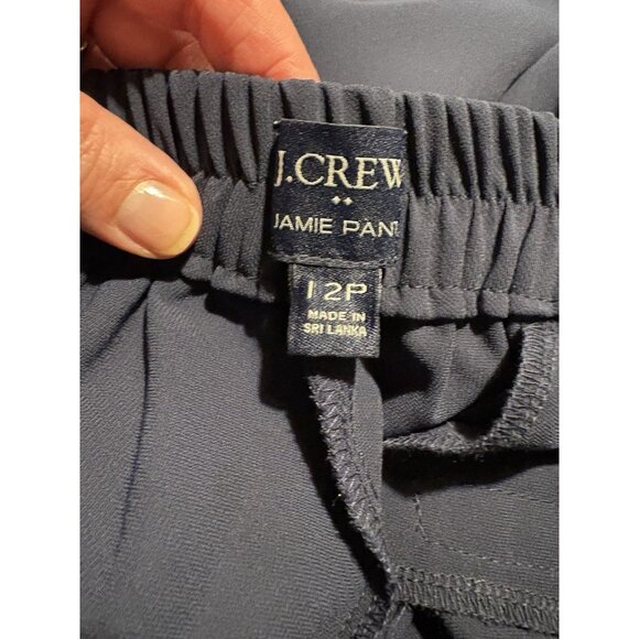 J CREW Jamie Pant Navy Blue Classic Preppy Work Business Minimalist Size 12P - Picture 8 of 9